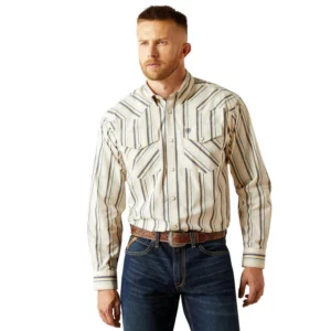Ariat Men's Shirt 'Finnley' Classic Fit Snap Cream 10054659