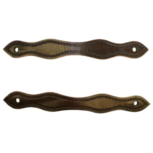 Texas Tack Hand Tooled Slobber Straps Brown TEX4585