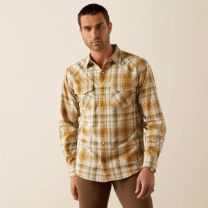 Ariat Men's Shirt 'Halston' Retro Fit Khaki 10054711