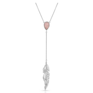 Montana Silversmiths Necklace 'Dreamy Rose Feather' NC4643
