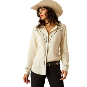 Ariat Women's Shirt 'Bluebell' Long Sleeve Summer Sand 10054775