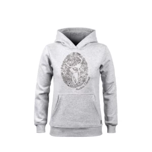 Hunters Element Women's Hoodie 'Floral' Grey Marle