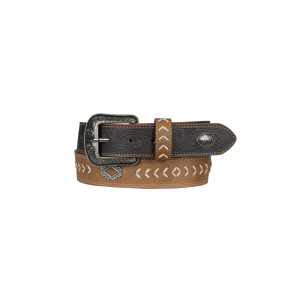 Pure Western Men's Belt 'Terrence' Tan/Chocolate P5S1955BLT