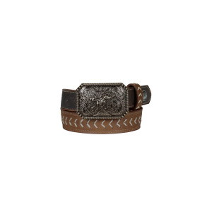 Pure Western Boy's Belt 'Terrence' Tan/Chocolate P5S7931BLT
