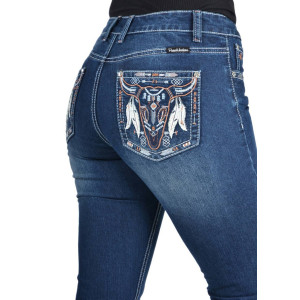 Pure Western Women's Jeans 'Bettina' Relaxed Rider Old Indigo PCP2210654