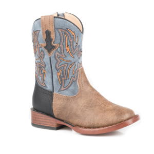 Roper Boy's Boots 'Dalton' Tan/Blue 09-018-1900-2805 TA