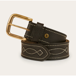 Ringers Western Belt 'Crossover' Black/Brass 425013RW-BLK