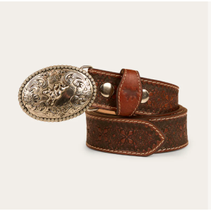 Ringers Western Belt 'Dallas' Brown/Silver 425011RW-BR/SLV