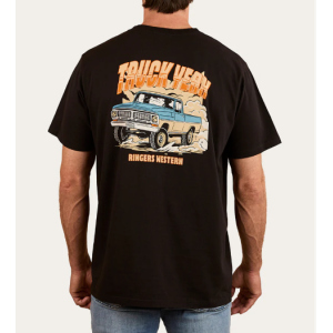 Ringers Western Men's T-Shirt 'Truck Yeah' Loose Fit Black 125032RW-BLK