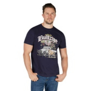 Bullzye Men's T Shirt 'Bull Catcher' Short Sleeve Navy B5S1503483