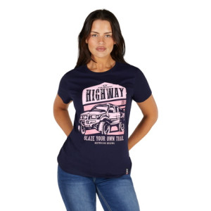 Bullzye Women's T Shirt 'Olivia' Short Sleeve Navy B5S2503464