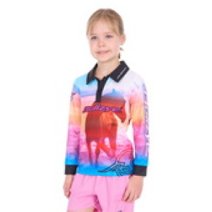 Bullzye Girl's Shirt 'Gallop' Long Sleeve Multi B5S5501466