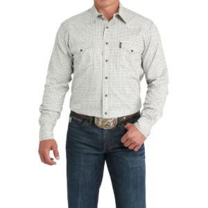 Cinch Men's Shirt Modern Fit Snap Button Cream MTW1303091 CRE