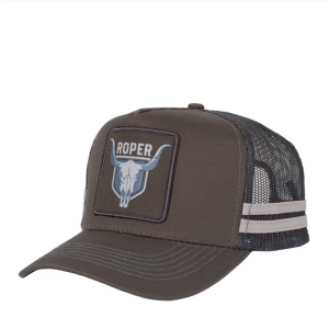 Roper Trucker Cap 'Bull Skull' Steel Grey RC2504