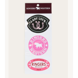 Ringers Western 3 Pack'Lady Luck' Stickers