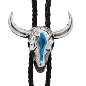 Bolo Tie Steerhead with Turquoise Inlay Bolo 40