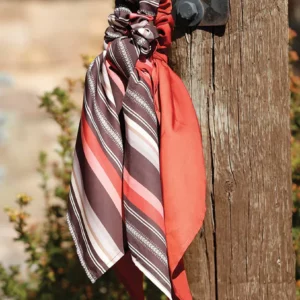 Cruel Girl Scrunchie/Wild Rag Combo Satin Rust/Brown