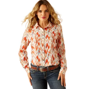 Ariat Women's Shirt 'Homestyle' Long Sleeve Painted Watercolour 10060365