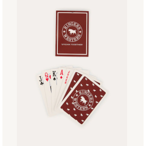 Ringers Western Playing Cards 'Saloon Deck' Burgundy
