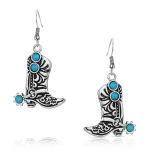 Montana Silversmiths Earrings 'Cowboy Kicker' Turquoise AER6244