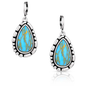 Montana Silversmiths Earrings 'Prickly Pear' Turquoise ER6126