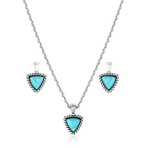 Montana Silversmiths Jewelry Set 'Braided Journey' Turquoise JS6109