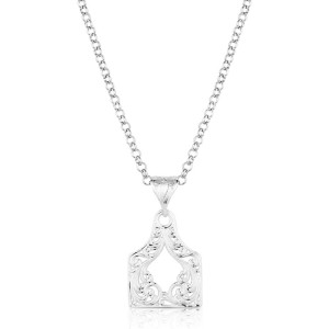 Montana Silversmiths Necklace 'Out West Cow Tag' NC6135