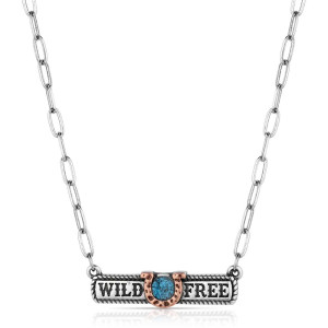 Montana Silversmiths Bar Necklace 'Wild and Free' NC6202