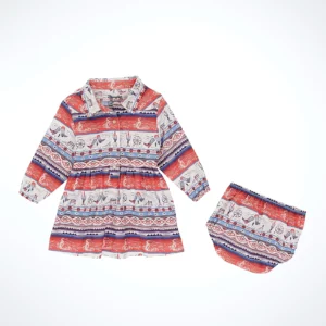 Wrangler Baby Girl Dress 'Striped Motif' Pink/White/Blue 112367398