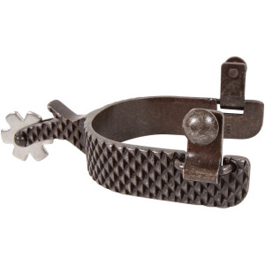 Classic Equine Ladies Spurs Rasp Design 1″ Band 2″ Shank