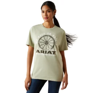 Ariat Women's T-Shirt 'Keep On Rollin' Desert Sage 10062351