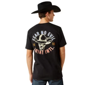 Ariat Men's T-Shirt 'Stitched Skull' Black 10062423