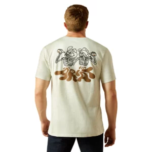 Ariat Men's T-Shirt 'Drinking Buddies' Oatmeal Heather10062426