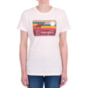Twisted X Women's T Shirt 'Alex' Short Sleeve Off White A5S2598001