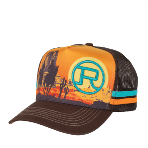 Roper Trucker Cap 'Cowfolk Sunset' Chocolate RC2508