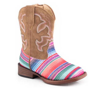 Roper Girl's Boots Toddler Glitter Serape/Tan 09-017-1901-3115 PI
