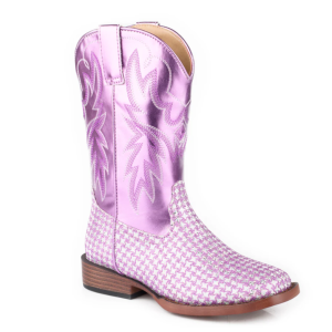 Roper Girl's Boots Kid's 'Glitter Gleam Purple 09-018-1901-3496 PU