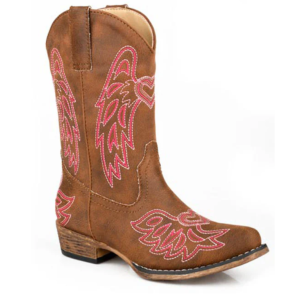 Roper Girl's Boots Kid's ''Riley Wings' Tan 09-018-1566-3647