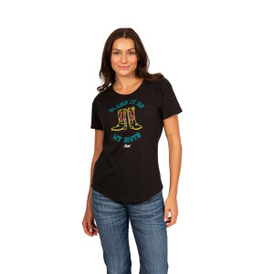 Ariat Women's T-Shirt 'Blame It On Boots' Black 10074719