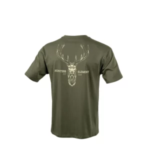 Hunters Element Men's T Shirt 'Alpha Stag' Forest Green