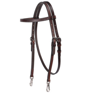 Fort Worth Work Headstall Snap Ends Oily Pull Up FOR20-0004 OL