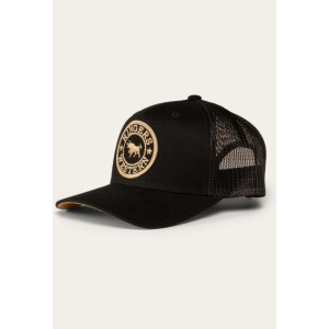 Ringers Western Kid's Signature Bull Trucker Cap Black/Gold