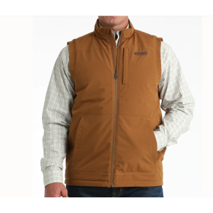 Cinch Men's Vest Canvas Quilted Lining Brown MWV1927002 BRN