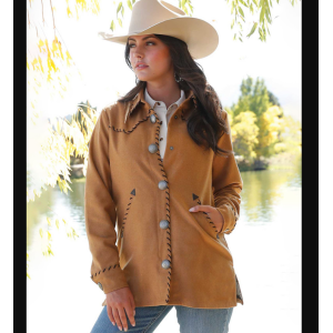 Cruel Girl Women's Shirt Jacket 'Solid Snap' Camel CWJ7514001 BRN