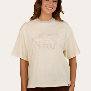 Ringers Western Women's T-Shirt 'Stampede' Oversized Bone 225074RW-BO