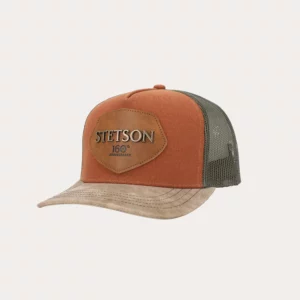 Stetson Trucker Cap '160TH' Leather Patch Black/Brown
