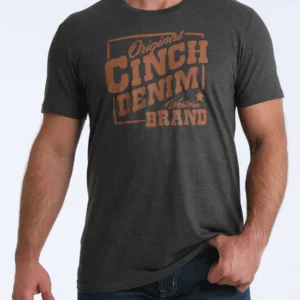 Cinch Men's T-Shirt 'Graphic Original Denim Brand' Charcoal MTT1690707 CHR