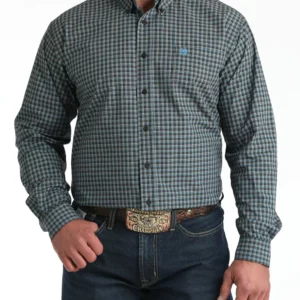 Cinch Men's Shirt 'Classic Fit' Plaid Brown MTW1106006 BRN