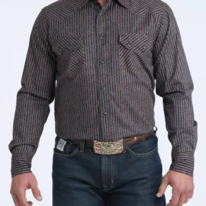 Cinch Men's Shirt 'Classic Fit' Print Navy MTW1301090 NAV