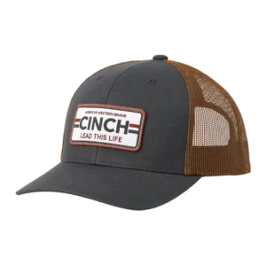 Cinch Trucker Cap 'Logo Patch' Charcoal/Brown MCC0660652 CHR